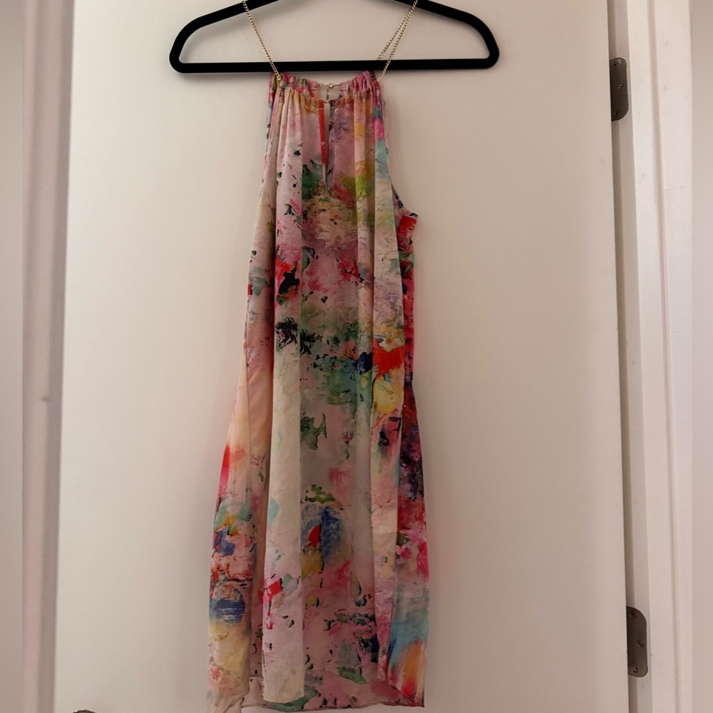 Colorful Abstract Print Dress